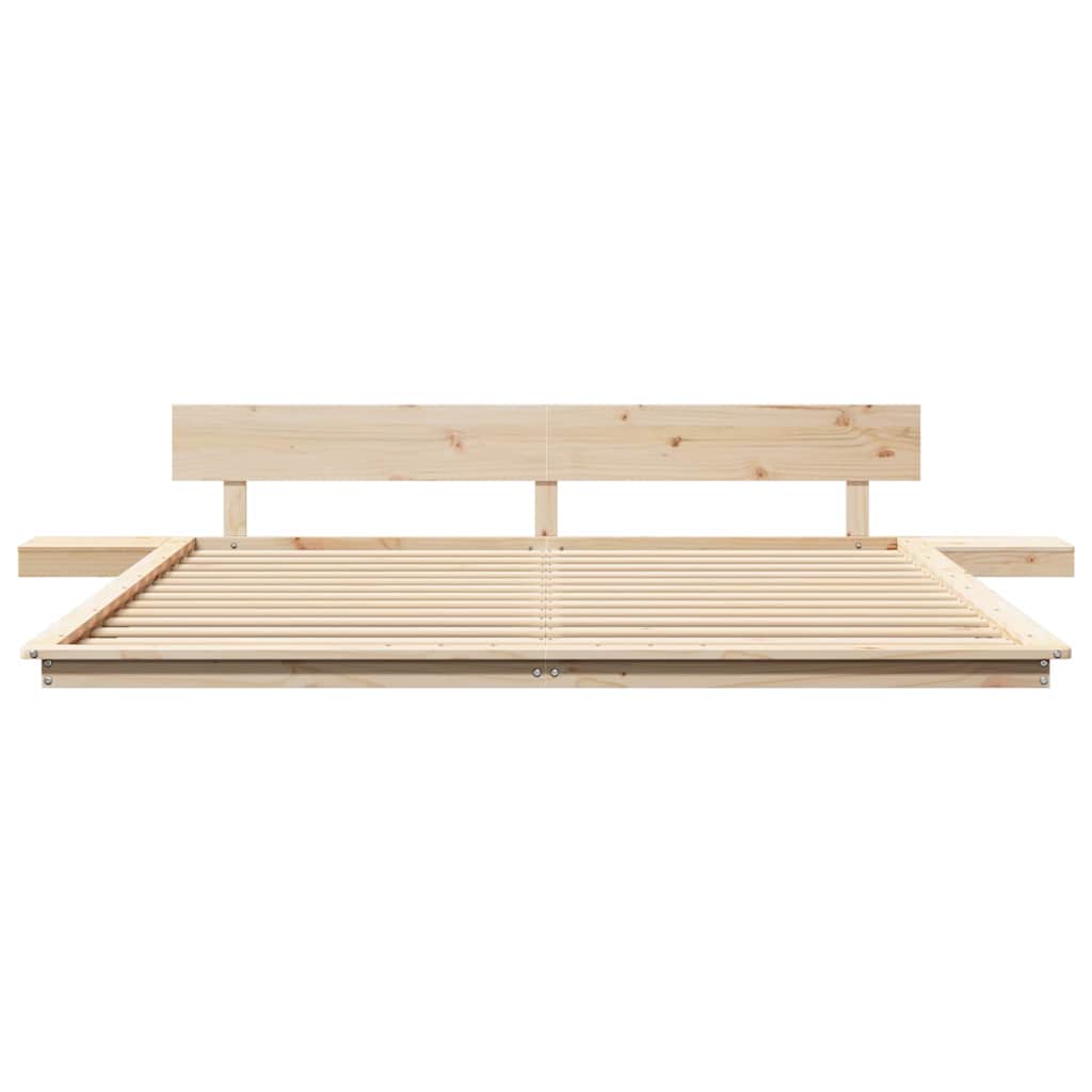 Bedframe Bruin 200 x 200 cm Hout is nu te koop bij PeponiXL, paradijselijk wonen!