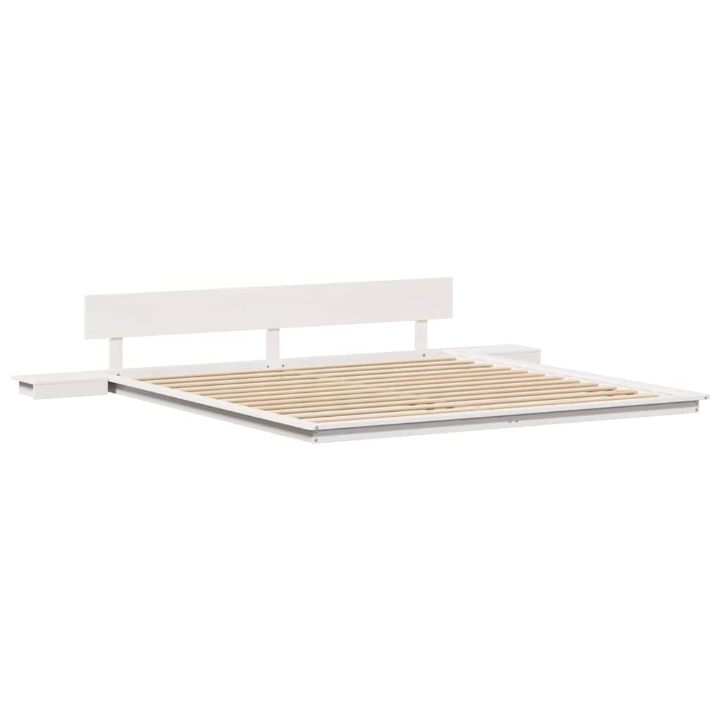 Bedframe Wit 200 x 200 cm Hout is nu te koop bij PeponiXL, paradijselijk wonen!