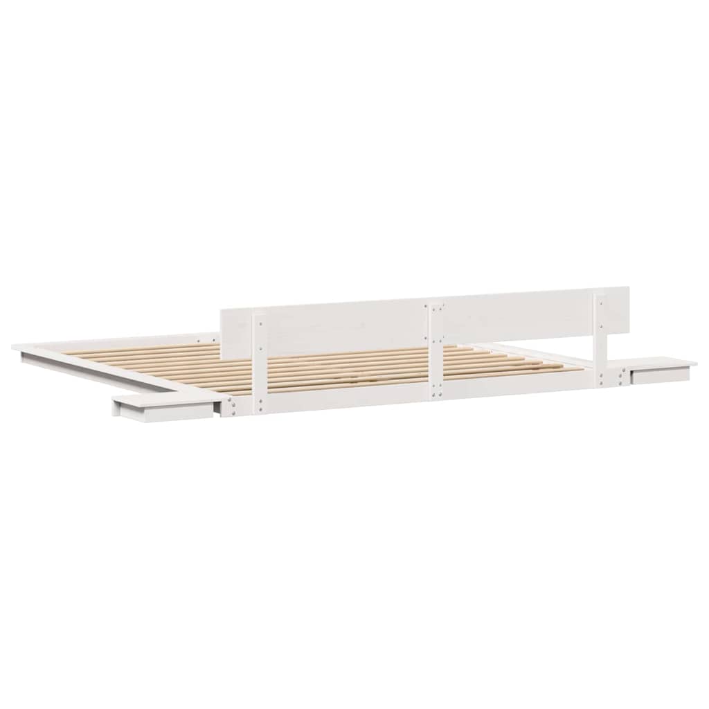 Bedframe Wit 200 x 200 cm Hout is nu te koop bij PeponiXL, paradijselijk wonen!
