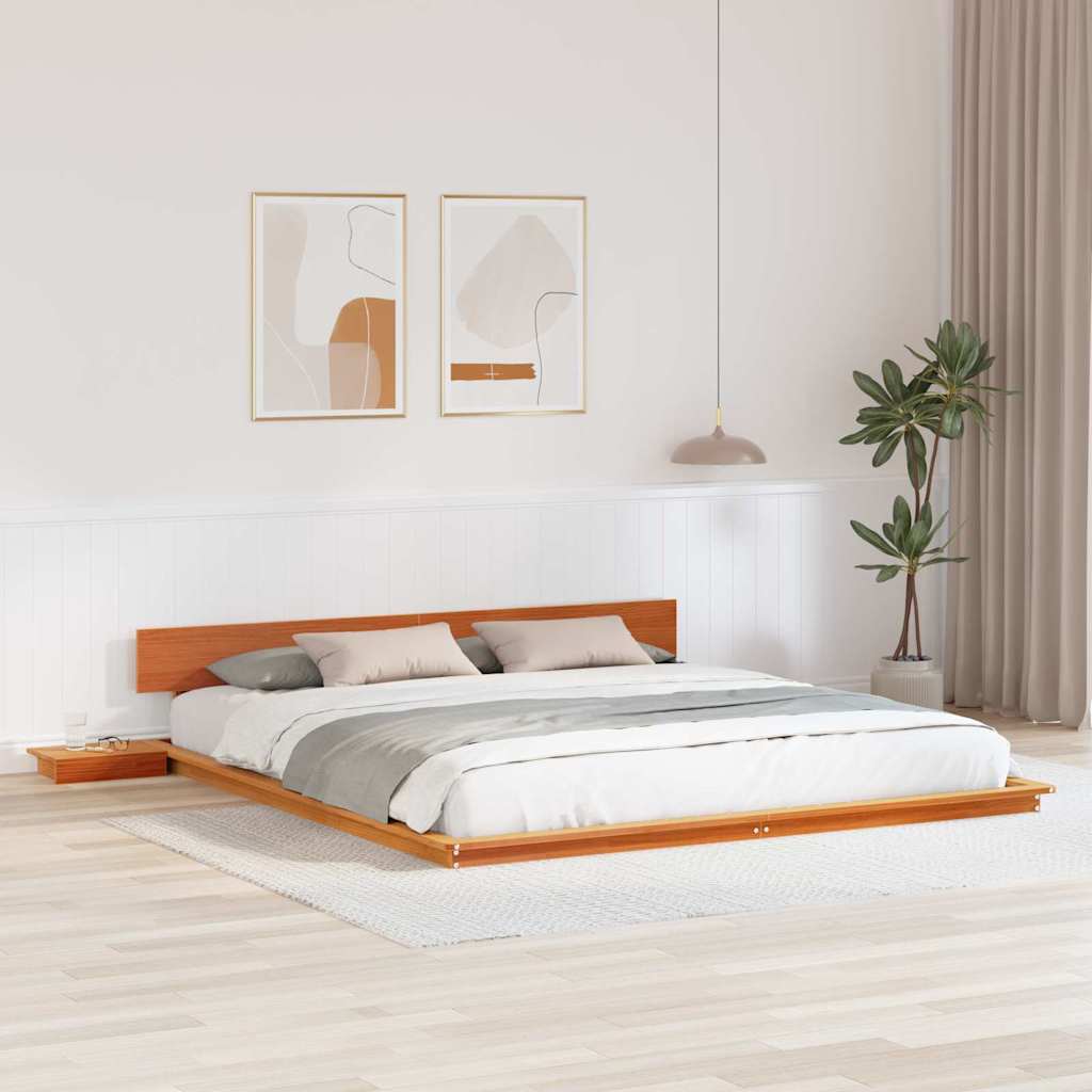 Bedframe Bruin 200 x 200 cm Hout is nu te koop bij PeponiXL, paradijselijk wonen!