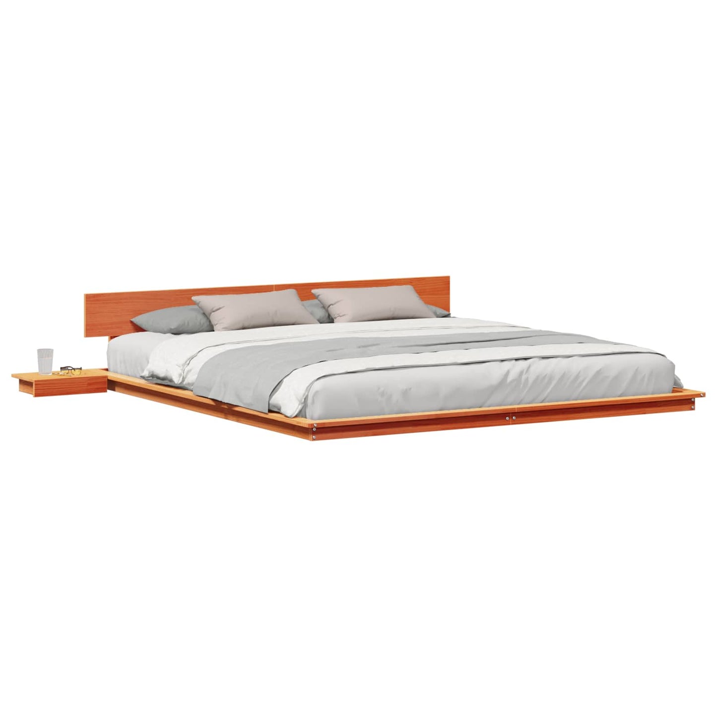 Bedframe Bruin 200 x 200 cm Hout is nu te koop bij PeponiXL, paradijselijk wonen!