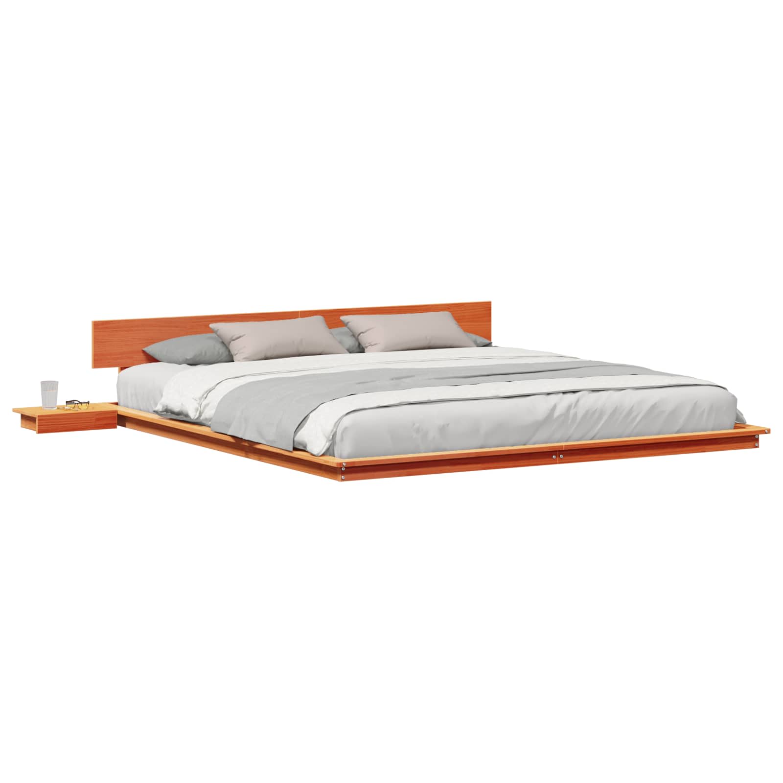 Bedframe Bruin 200 x 200 cm Hout is nu te koop bij PeponiXL, paradijselijk wonen!