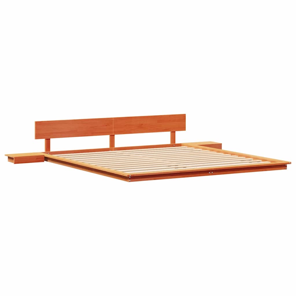 Bedframe Bruin 200 x 200 cm Hout is nu te koop bij PeponiXL, paradijselijk wonen!