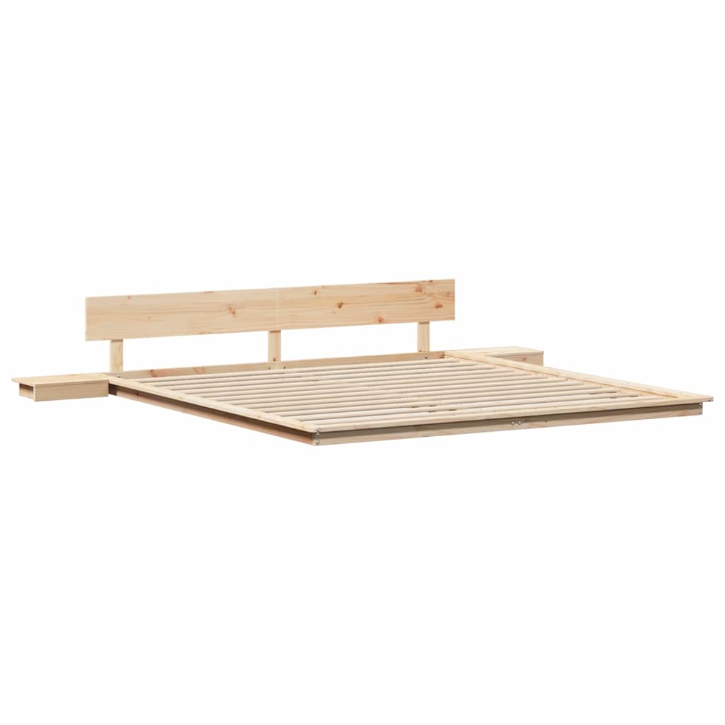 Bedframe Bruin 180 x 200 cm Hout is nu te koop bij PeponiXL, paradijselijk wonen!
