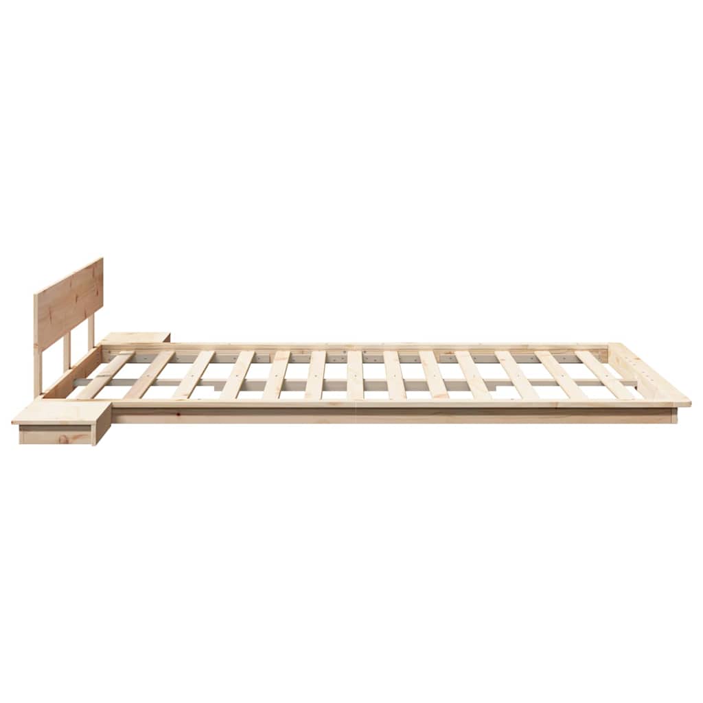 Bedframe met hoofdeinde met opslag Bruin 160 x 200 cm Hout is nu te koop bij PeponiXL, paradijselijk wonen!