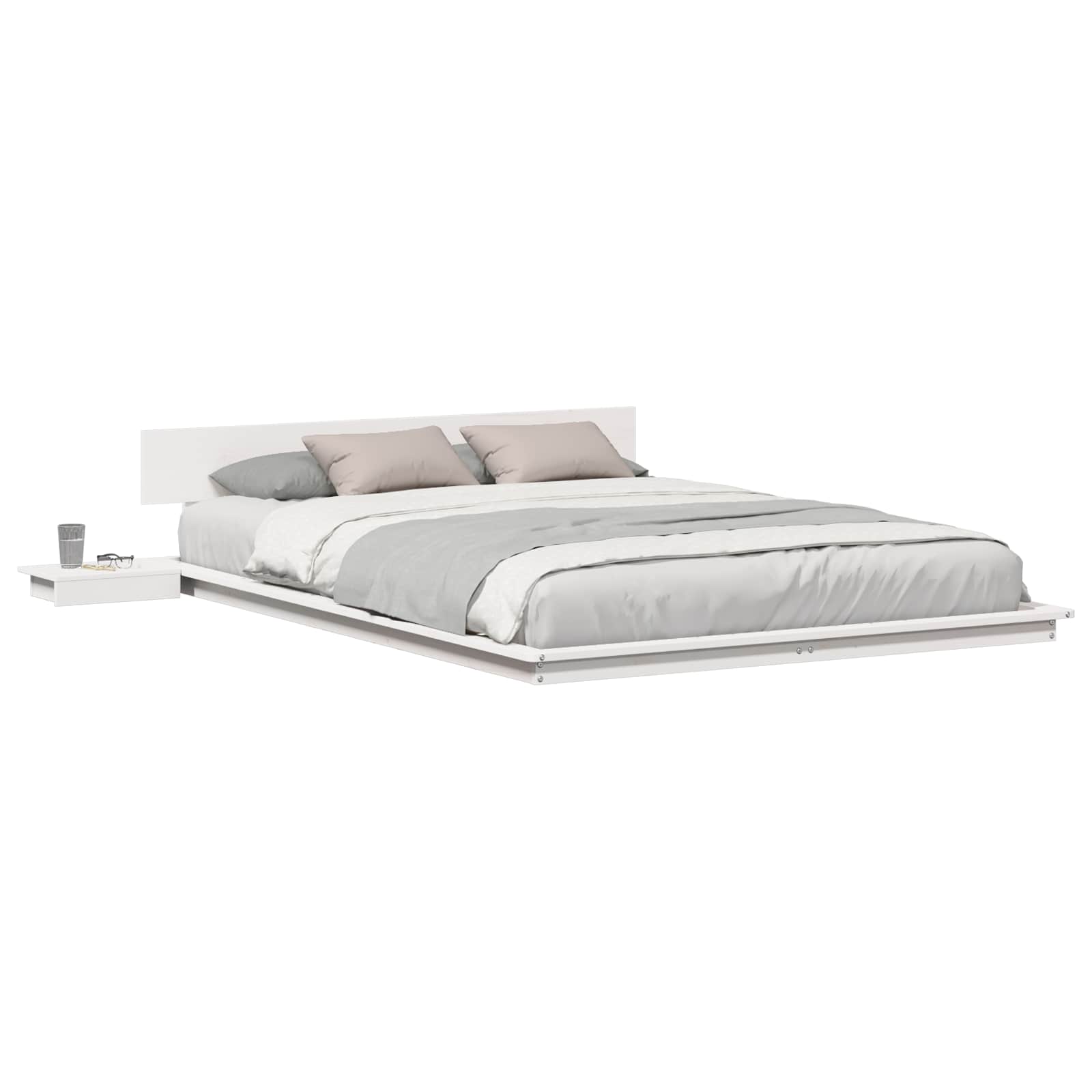 Bedframe Wit 160 x 200 cm Hout is nu te koop bij PeponiXL, paradijselijk wonen!