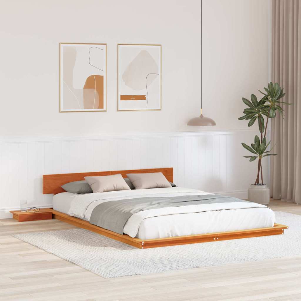 Bedframe Bruin 160 x 200 cm Hout is nu te koop bij PeponiXL, paradijselijk wonen!