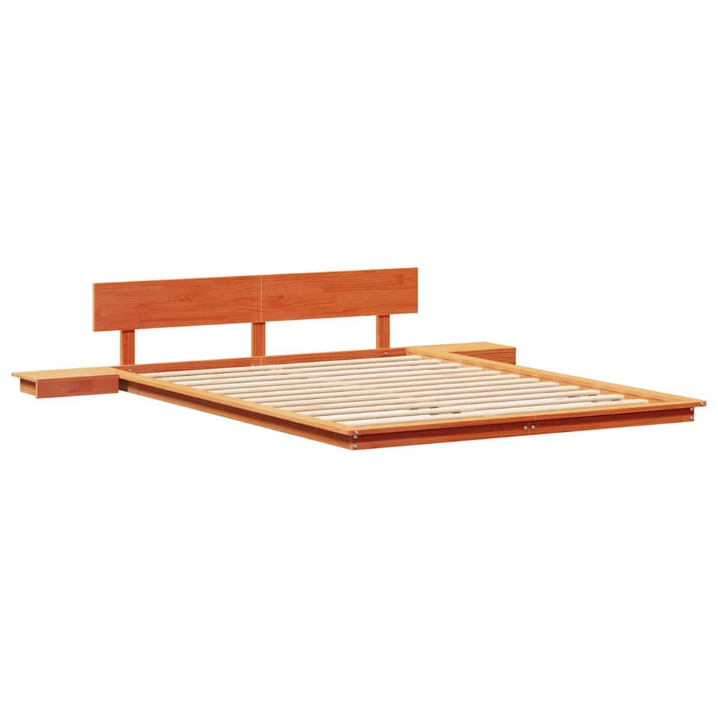 Bedframe Bruin 160 x 200 cm Hout is nu te koop bij PeponiXL, paradijselijk wonen!