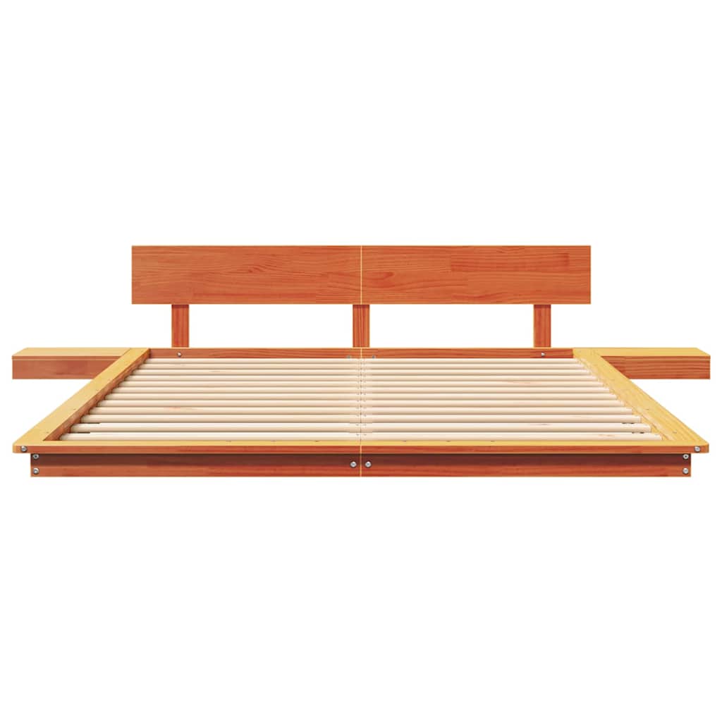 Bedframe Bruin 160 x 200 cm Hout is nu te koop bij PeponiXL, paradijselijk wonen!