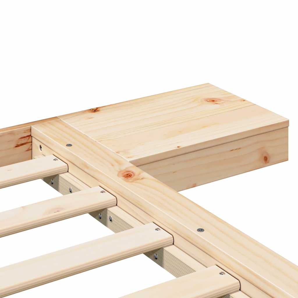 Bedframe Bruin 150 x 200 cm Hout is nu te koop bij PeponiXL, paradijselijk wonen!