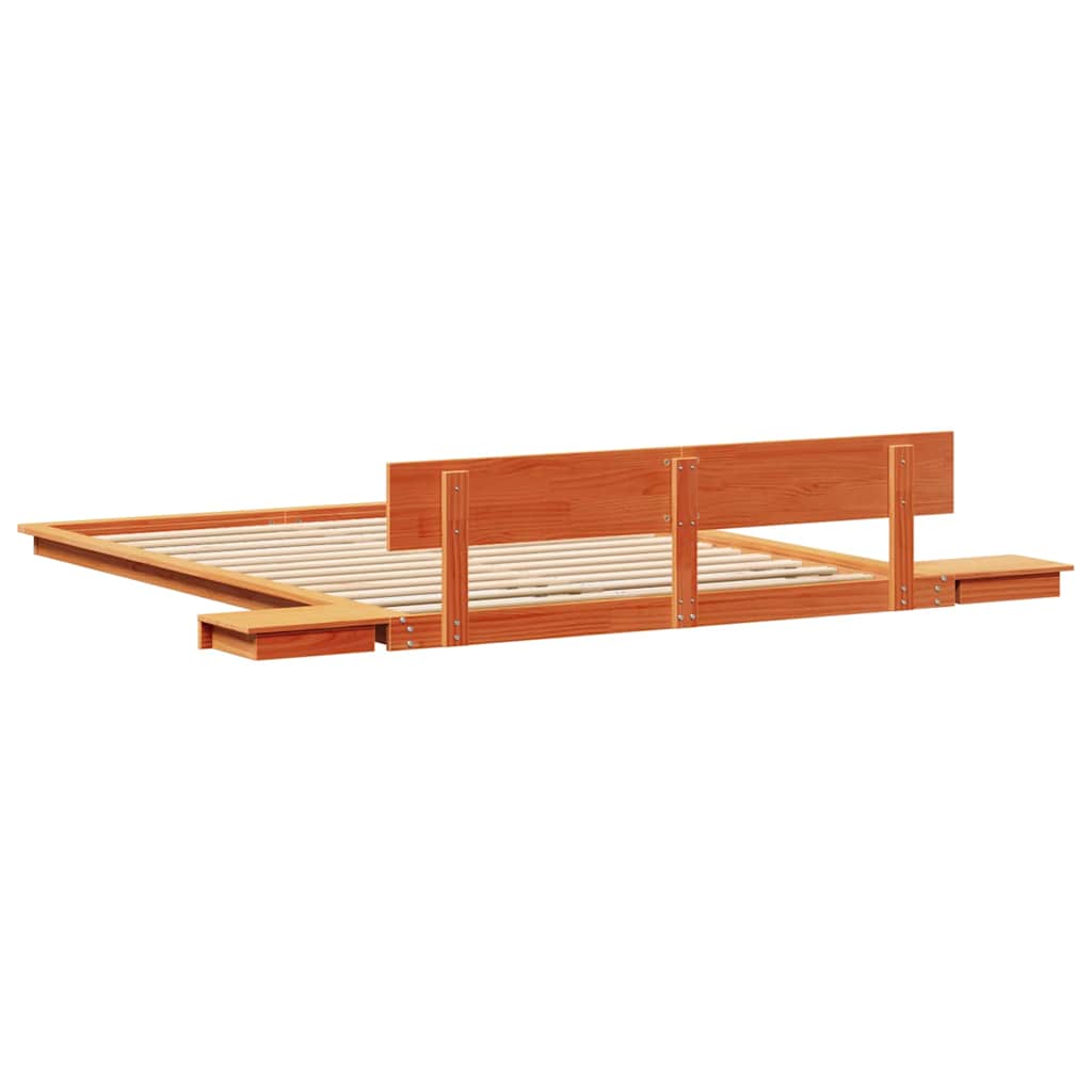 Bedframe Bruin 150 x 200 cm Hout is nu te koop bij PeponiXL, paradijselijk wonen!