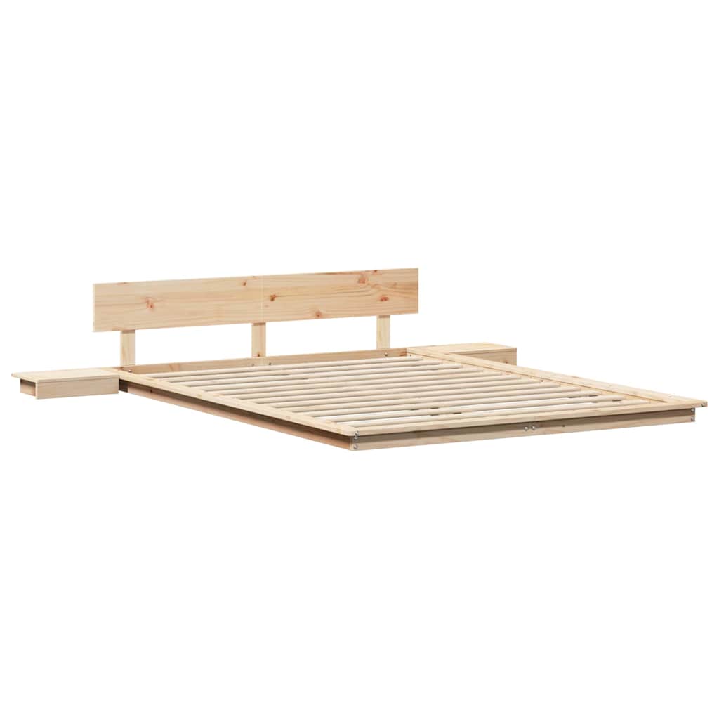 Bedframe Bruin 140 x 200 cm Hout is nu te koop bij PeponiXL, paradijselijk wonen!