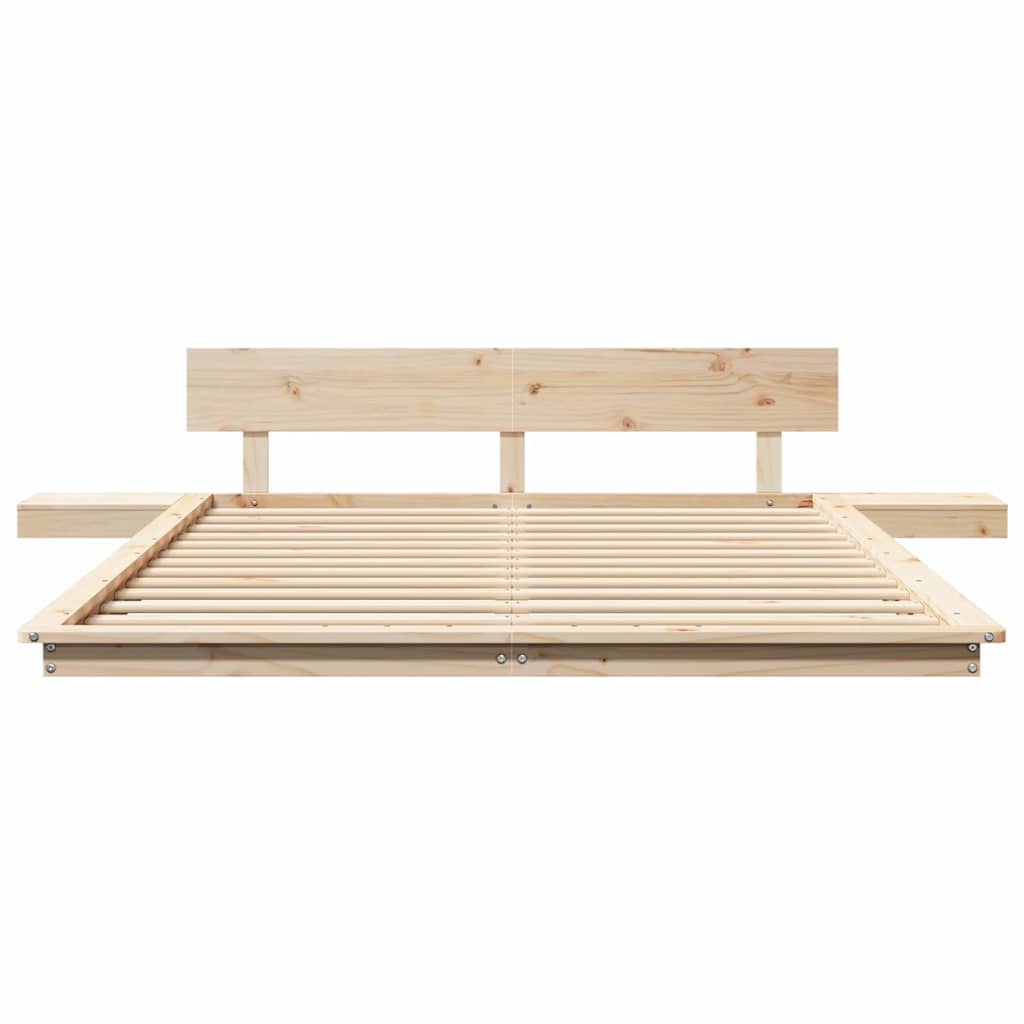 Bedframe Bruin 140 x 200 cm Hout is nu te koop bij PeponiXL, paradijselijk wonen!