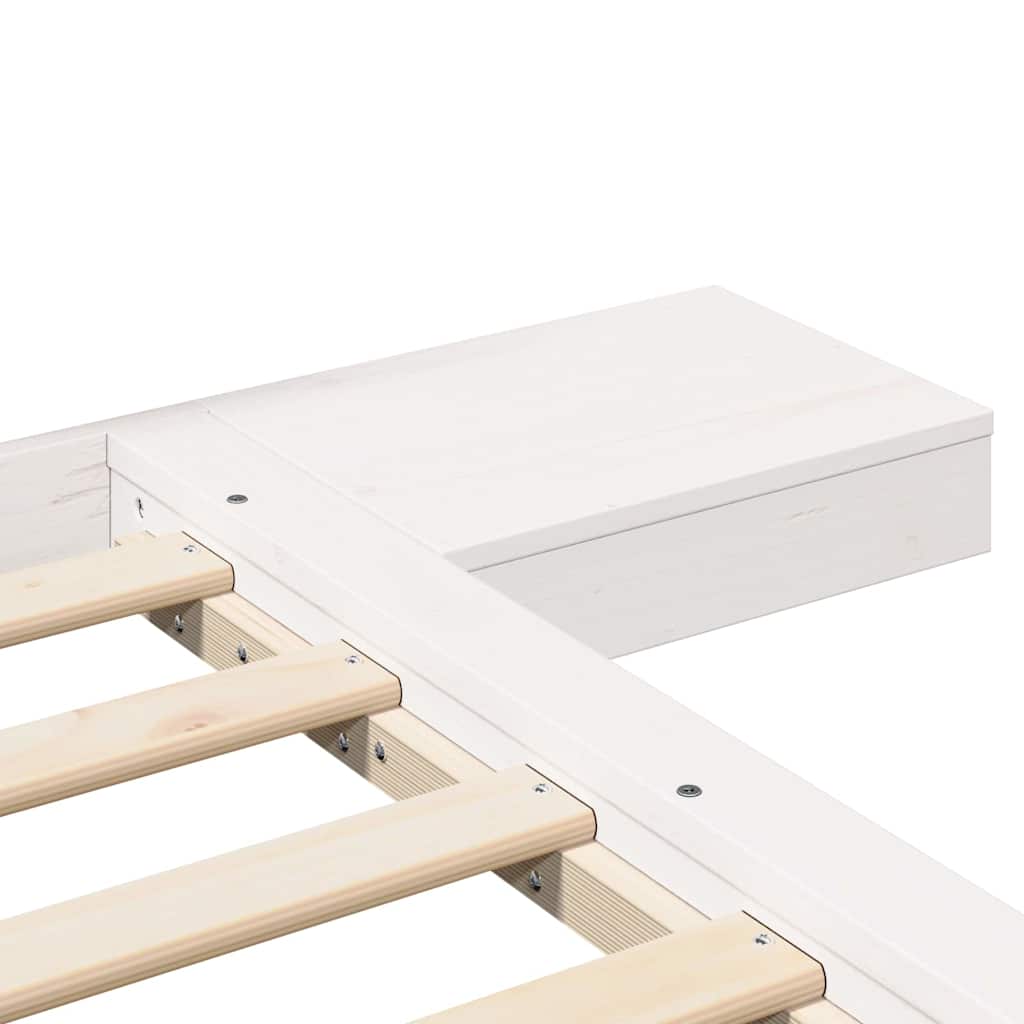 Bedframe Wit 140 x 200 cm Hout is nu te koop bij PeponiXL, paradijselijk wonen!