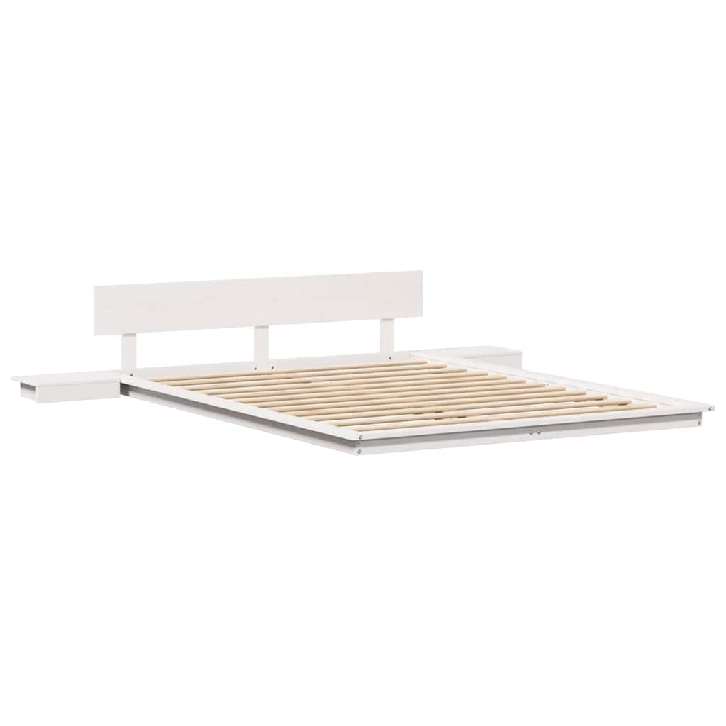 Bedframe Wit 140 x 200 cm Hout is nu te koop bij PeponiXL, paradijselijk wonen!