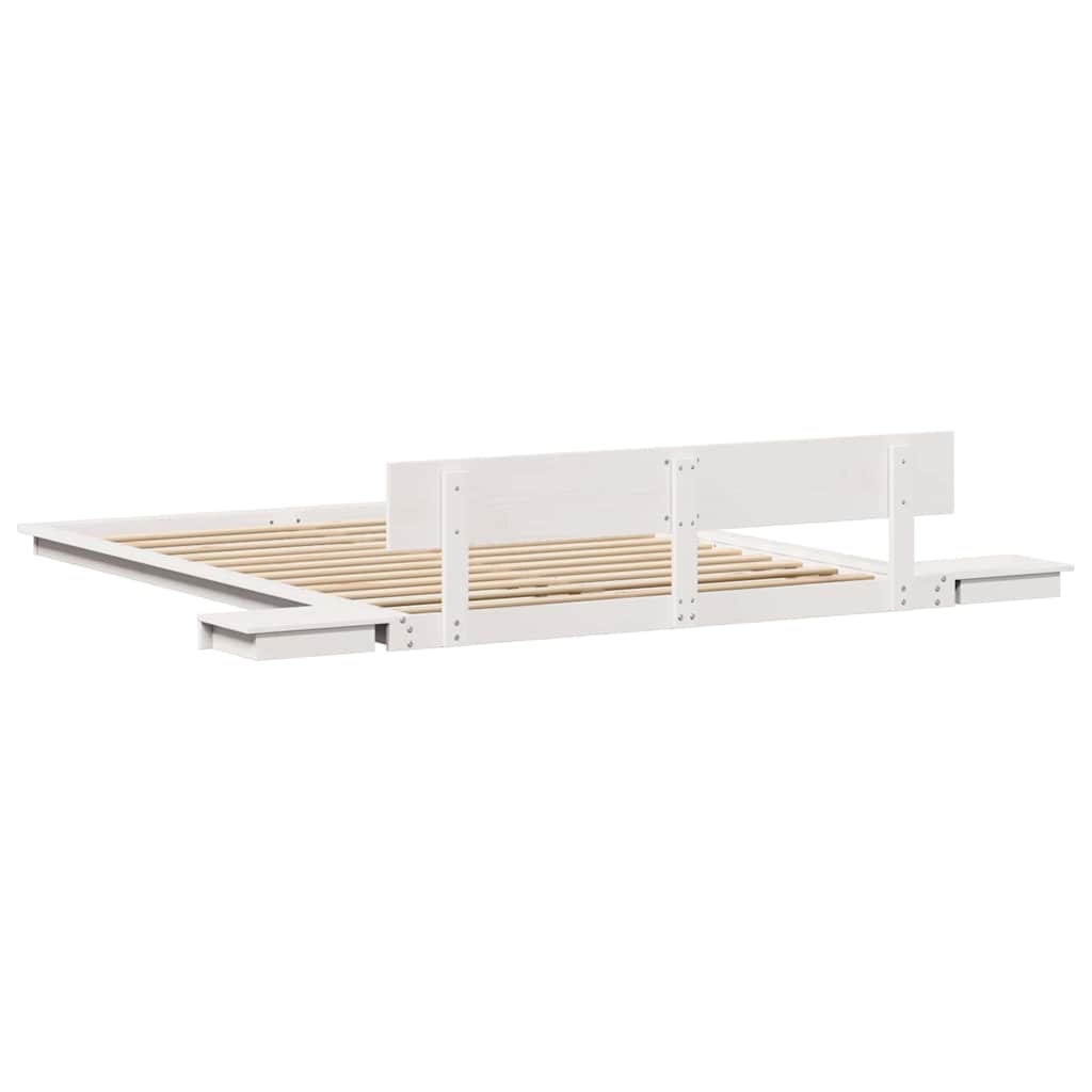 Bedframe Wit 140 x 200 cm Hout is nu te koop bij PeponiXL, paradijselijk wonen!