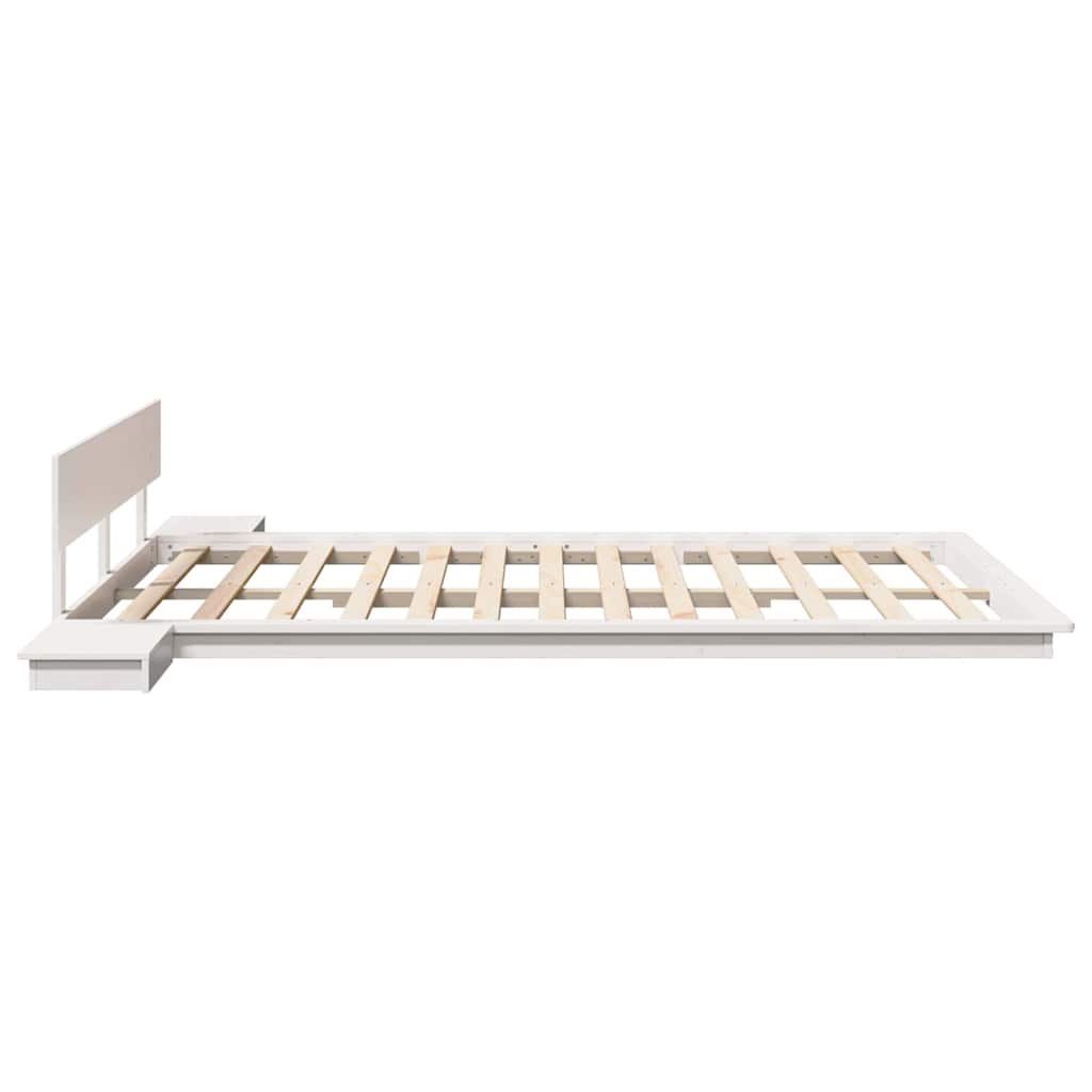 Bedframe Wit 140 x 200 cm Hout is nu te koop bij PeponiXL, paradijselijk wonen!