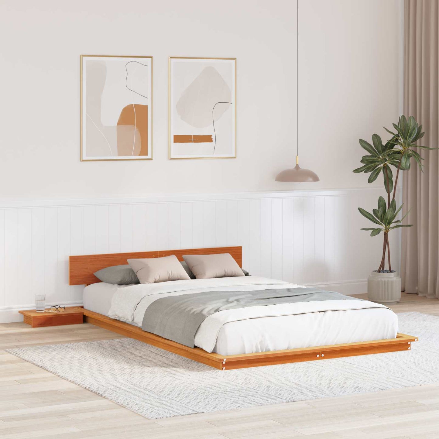 Bedframe Bruin 120 x 200 cm Hout is nu te koop bij PeponiXL, paradijselijk wonen!