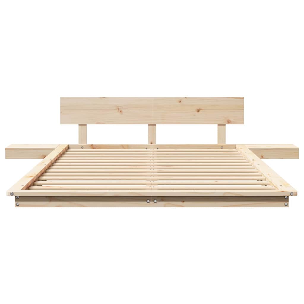 Bedframe Bruin 140 x 190 cm Hout is nu te koop bij PeponiXL, paradijselijk wonen!