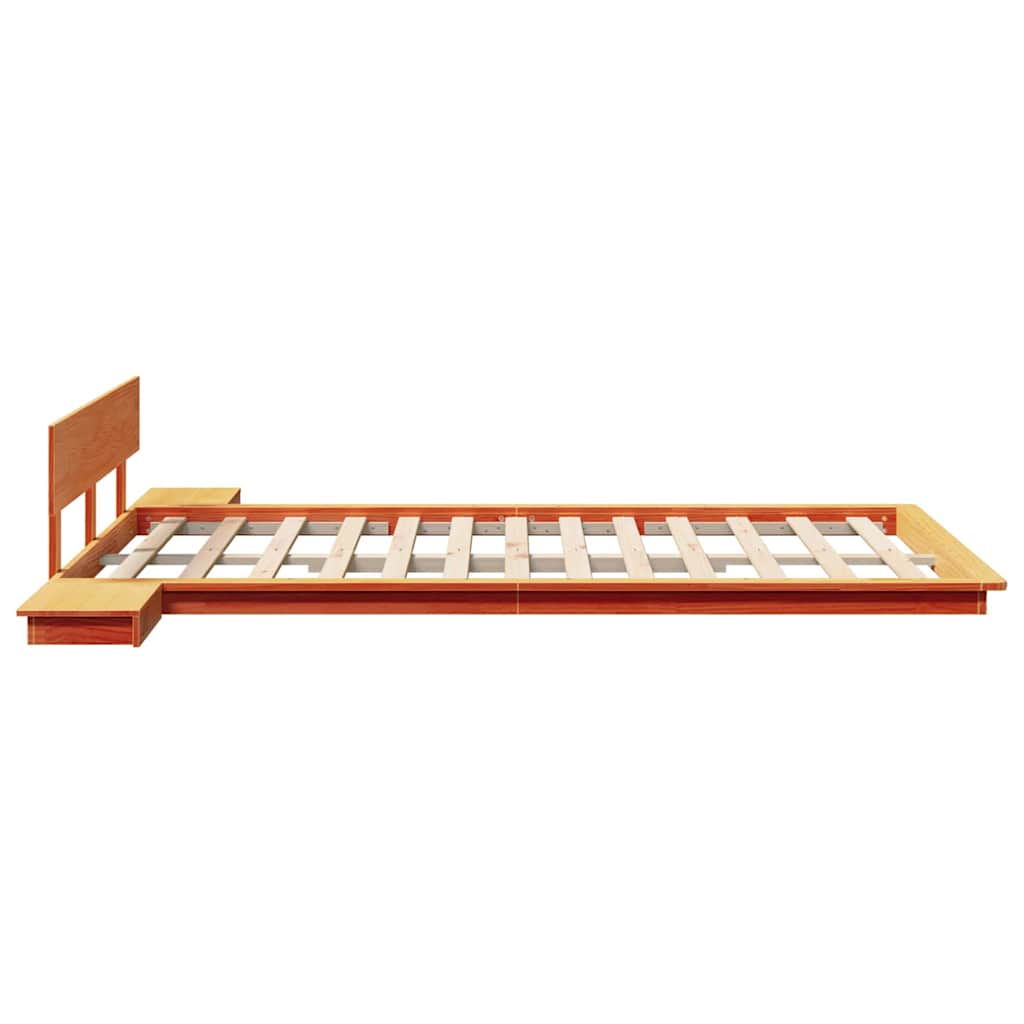 Bedframe Bruin 135 x 190 cm Hout is nu te koop bij PeponiXL, paradijselijk wonen!