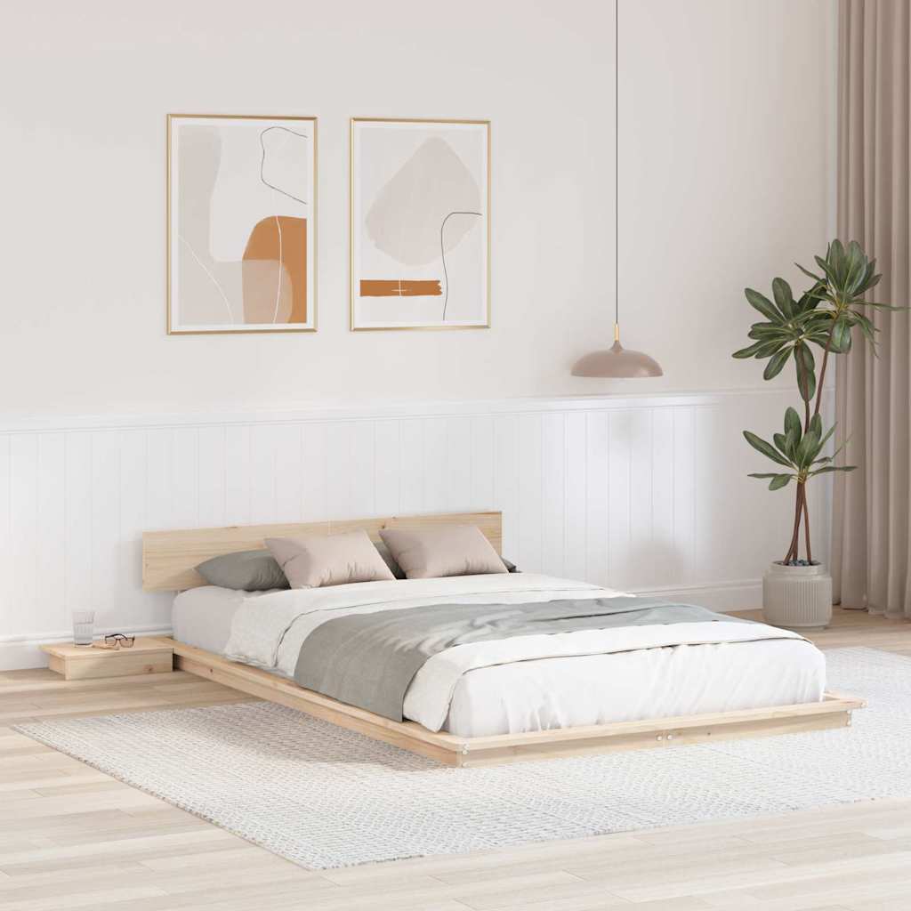 Bedframe Bruin 120 x 190 cm Hout is nu te koop bij PeponiXL, paradijselijk wonen!