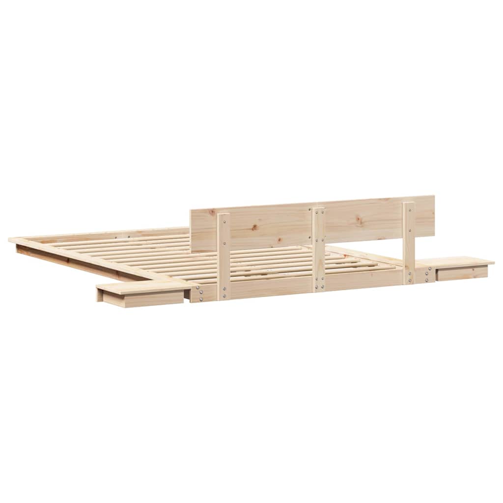 Bedframe Bruin 120 x 190 cm Hout is nu te koop bij PeponiXL, paradijselijk wonen!