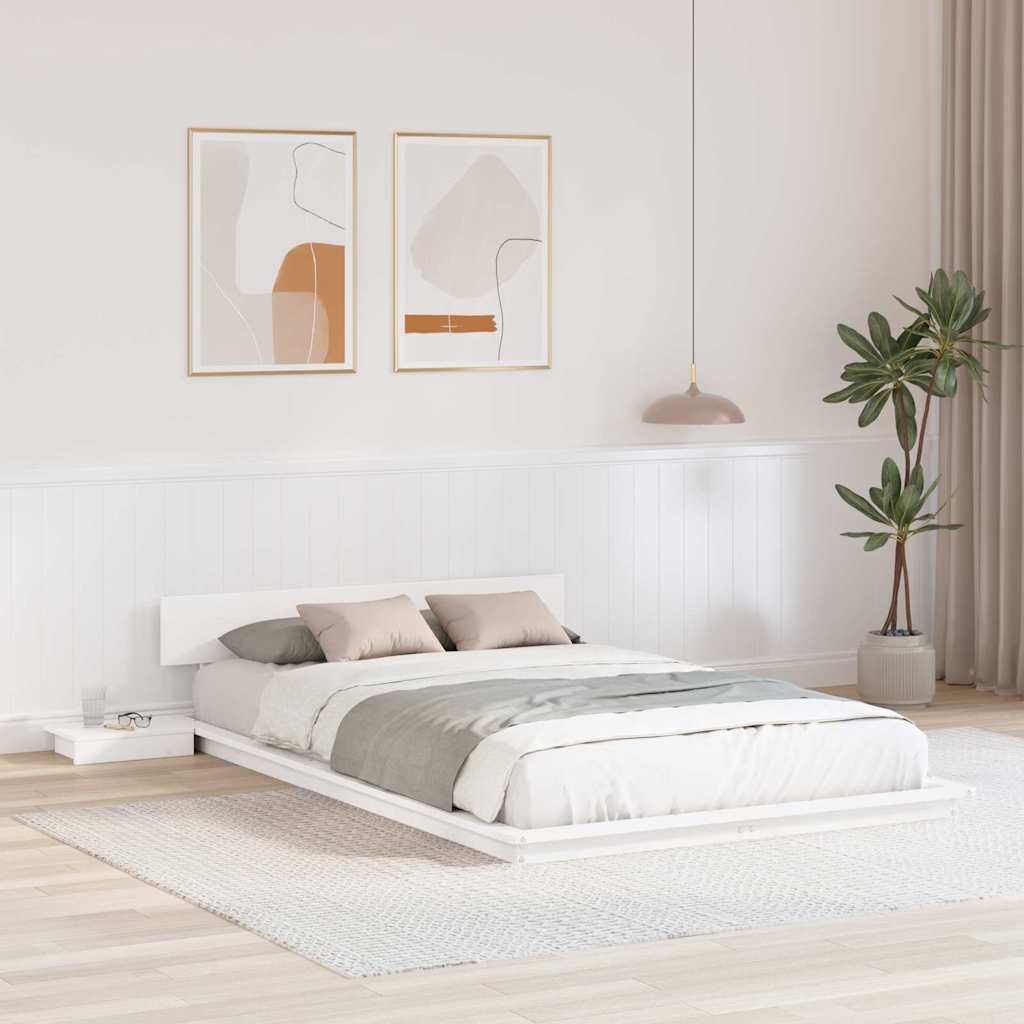 Bedframe Wit 120 x 190 cm Hout is nu te koop bij PeponiXL, paradijselijk wonen!