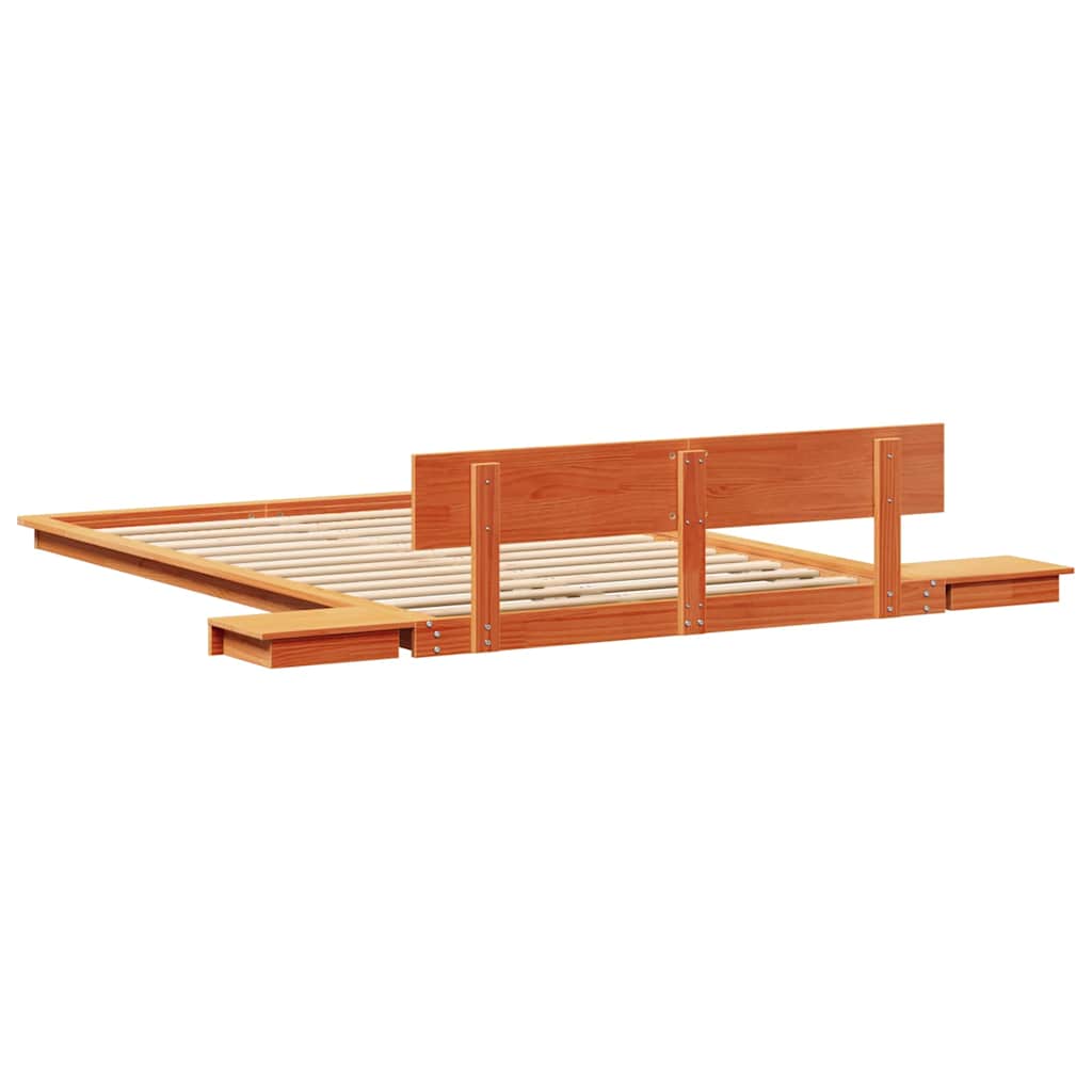Bedframe Bruin 120 x 190 cm Hout is nu te koop bij PeponiXL, paradijselijk wonen!