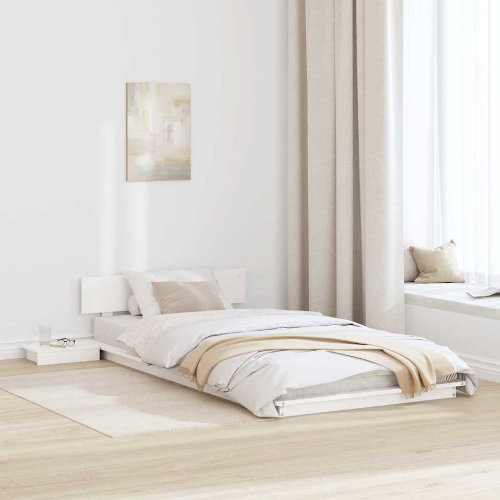 Bedframe Wit 90 x 200 cm Hout is nu te koop bij PeponiXL, paradijselijk wonen!