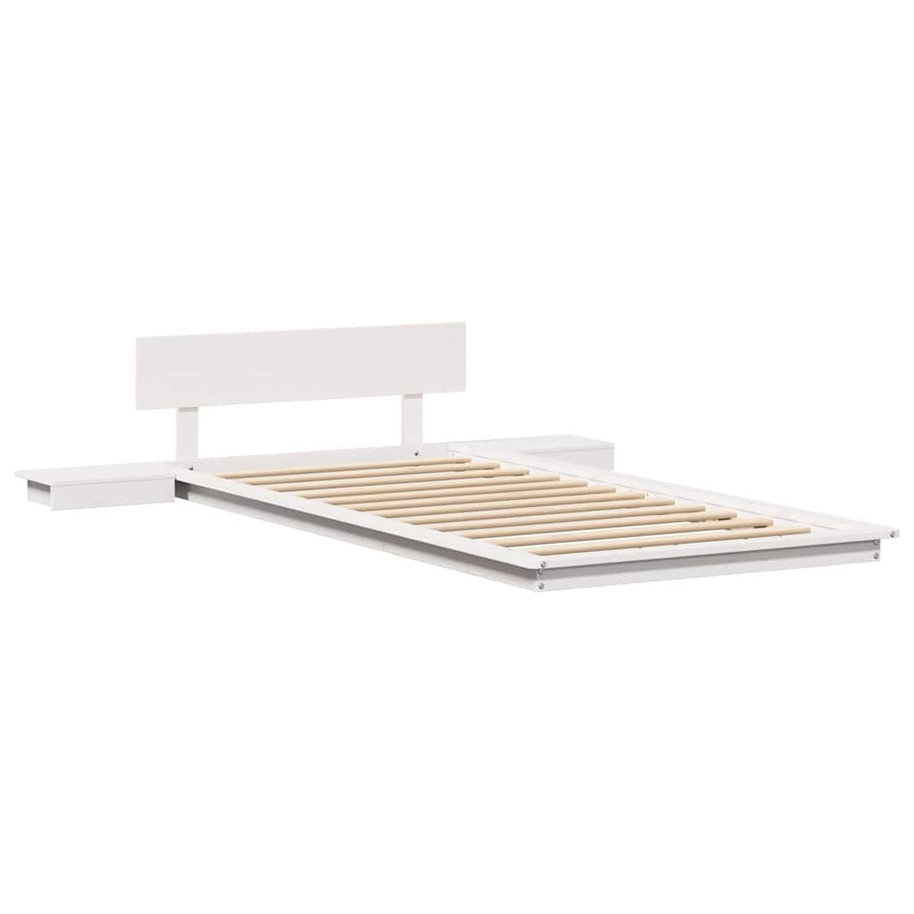 Bedframe Wit 90 x 190 cm Hout is nu te koop bij PeponiXL, paradijselijk wonen!