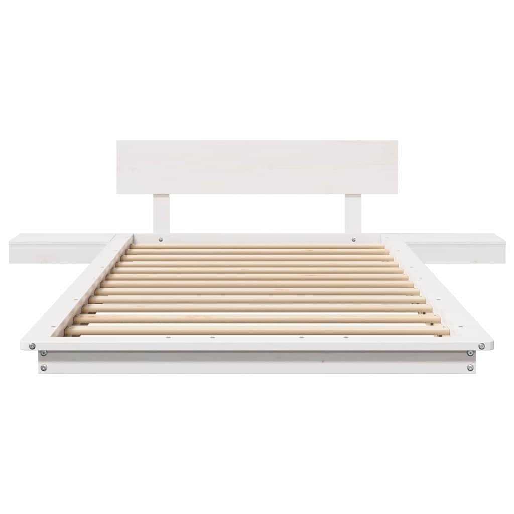 Bedframe Wit 90 x 190 cm Hout is nu te koop bij PeponiXL, paradijselijk wonen!