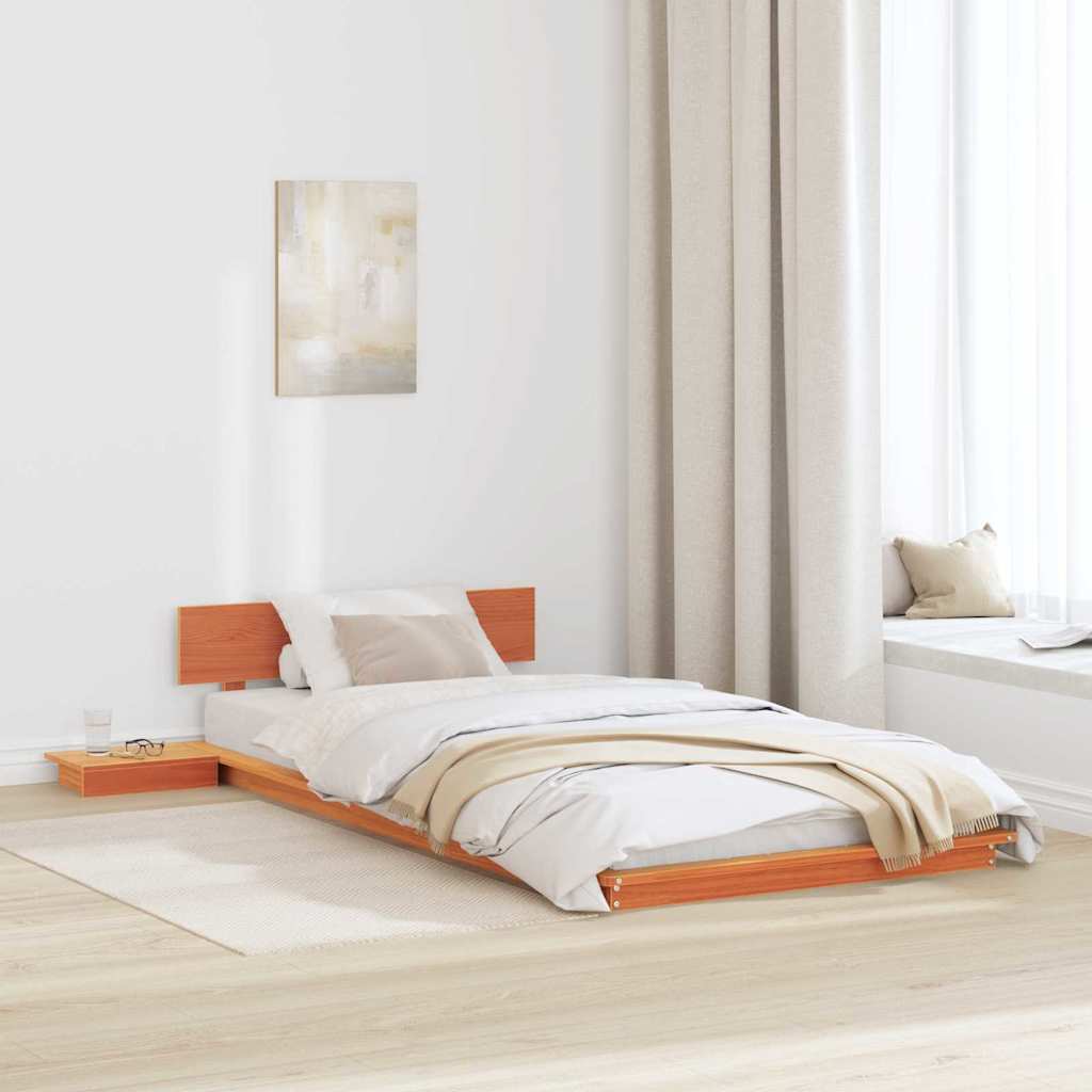 Bedframe Bruin 75 x 190 cm Hout is nu te koop bij PeponiXL, paradijselijk wonen!