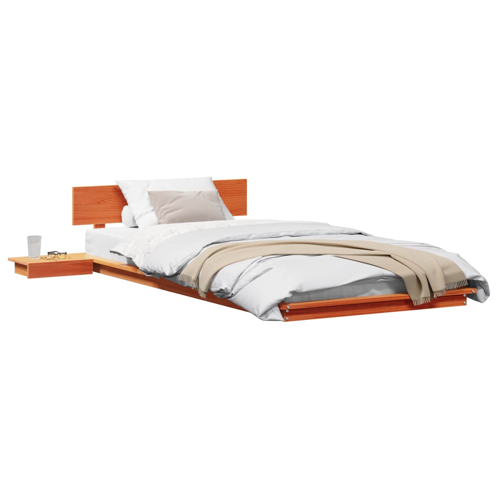 Bedframe Bruin 75 x 190 cm Hout is nu te koop bij PeponiXL, paradijselijk wonen!