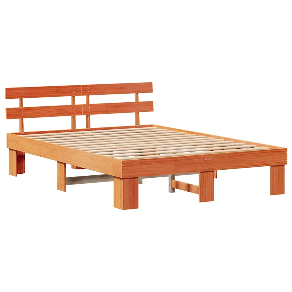 Bedframe Wasbruin 160 x 200 cm Massief grenenhout is nu te koop bij PeponiXL, paradijselijk wonen!