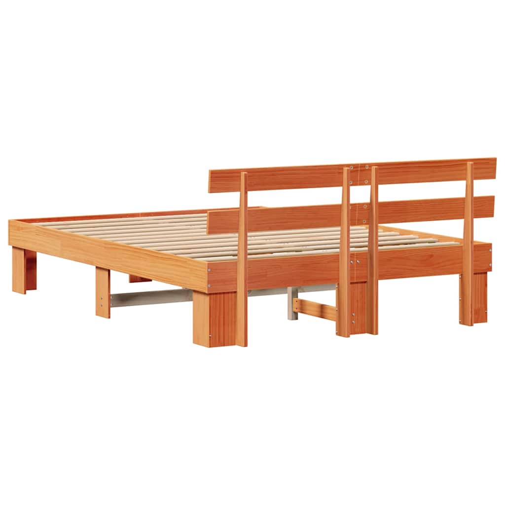 Bedframe Wasbruin 150 x 200 cm Massief grenenhout is nu te koop bij PeponiXL, paradijselijk wonen!
