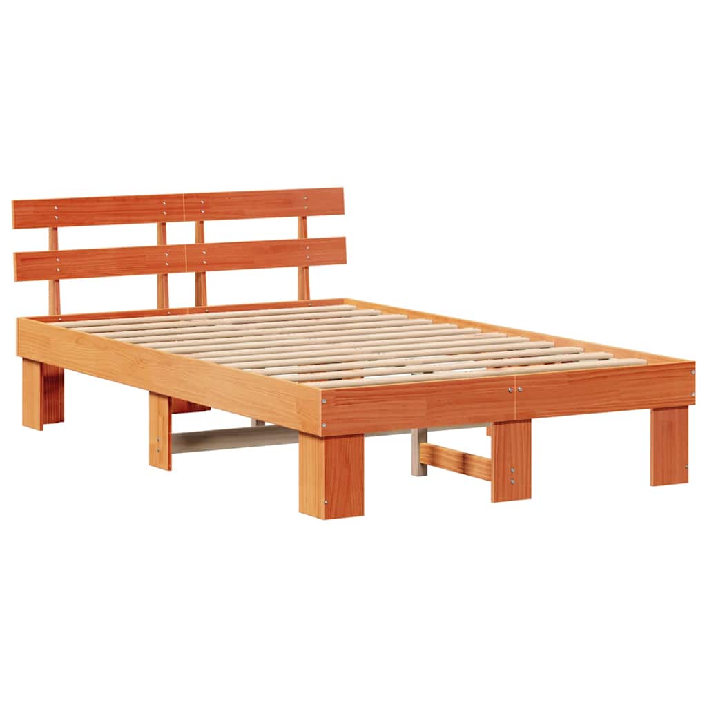 Bedframe Wasbruin 120 x 200 cm Massief grenenhout is nu te koop bij PeponiXL, paradijselijk wonen!