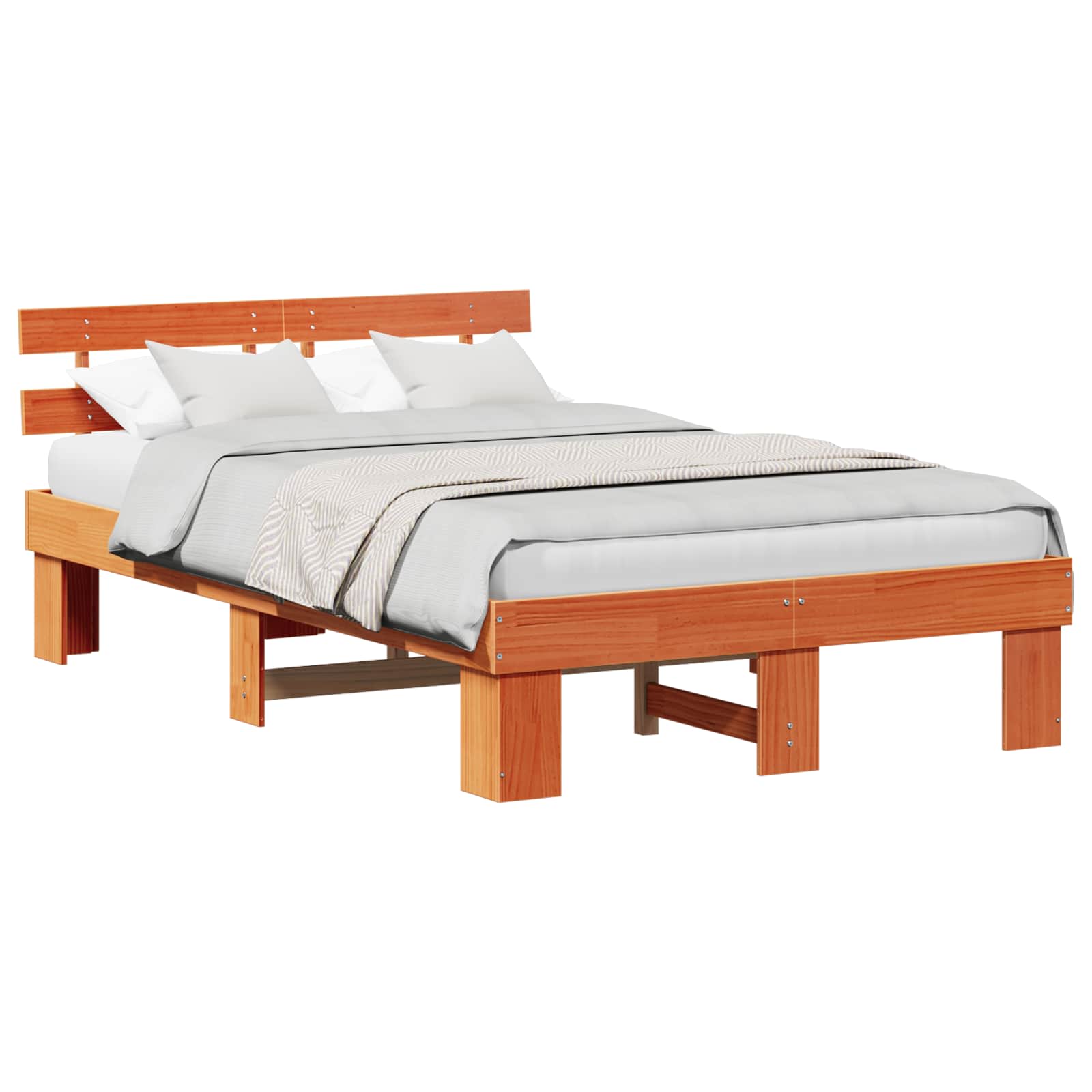 Bedframe Wasbruin 140 x 190 cm Massief grenenhout is nu te koop bij PeponiXL, paradijselijk wonen!