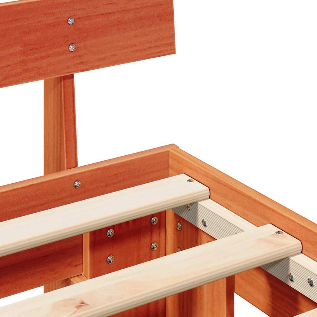 Bedframe Wasbruin 135 x 190 cm Massief grenenhout is nu te koop bij PeponiXL, paradijselijk wonen!