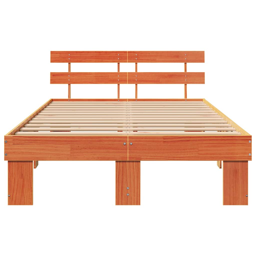 Bedframe Wasbruin 135 x 190 cm Massief grenenhout is nu te koop bij PeponiXL, paradijselijk wonen!