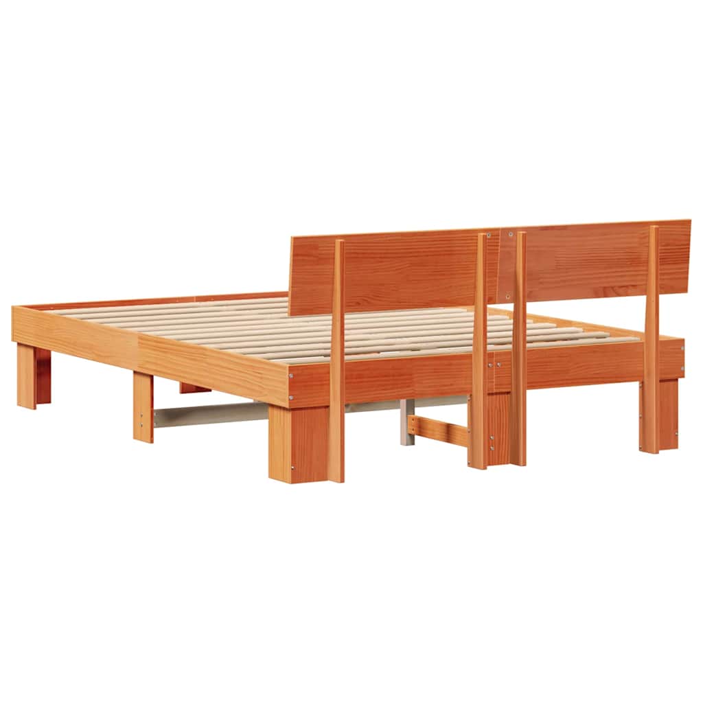 Bedframe Wasbruin 160 x 200 cm Massief grenenhout is nu te koop bij PeponiXL, paradijselijk wonen!