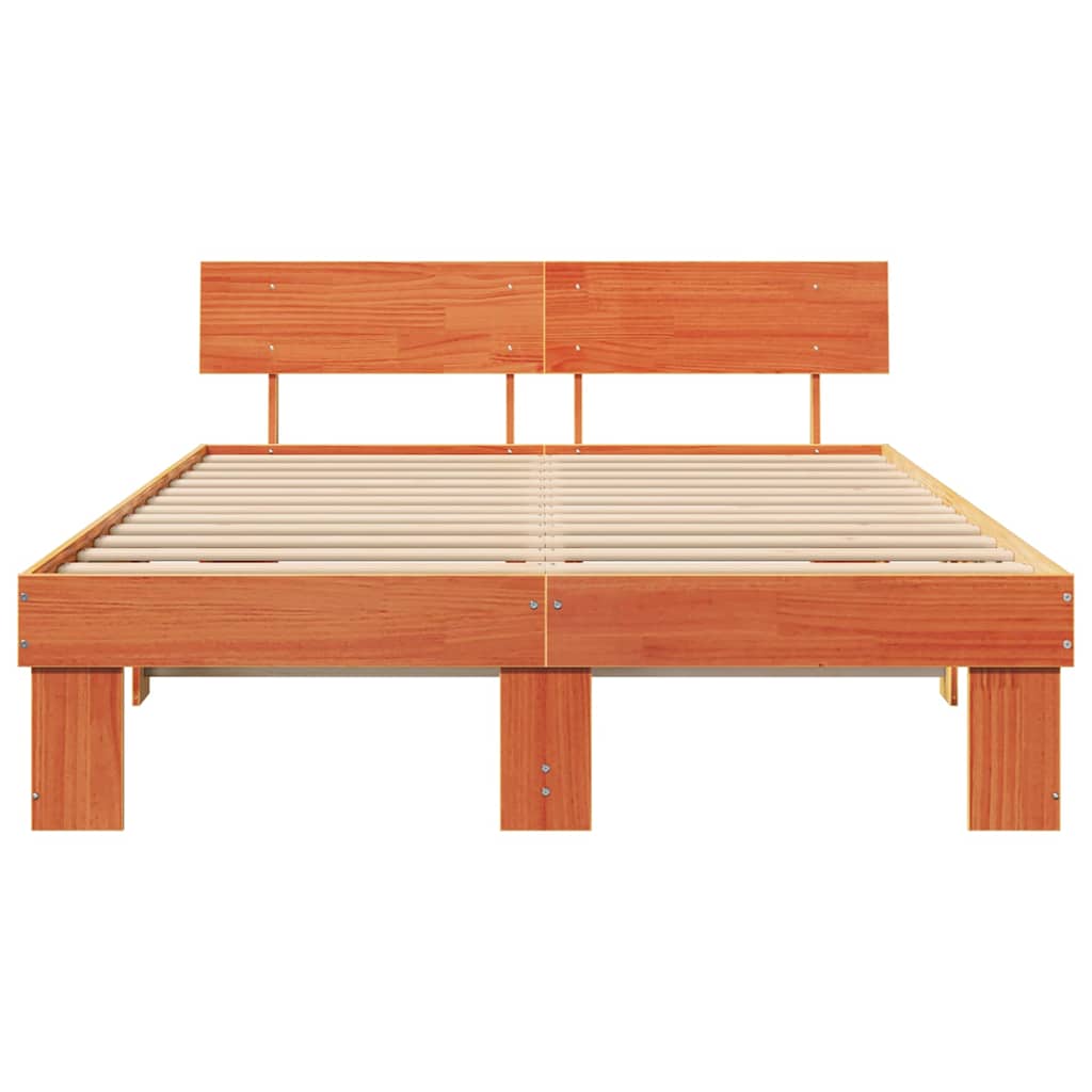 Bedframe Wasbruin 140 x 200 cm Massief grenenhout is nu te koop bij PeponiXL, paradijselijk wonen!