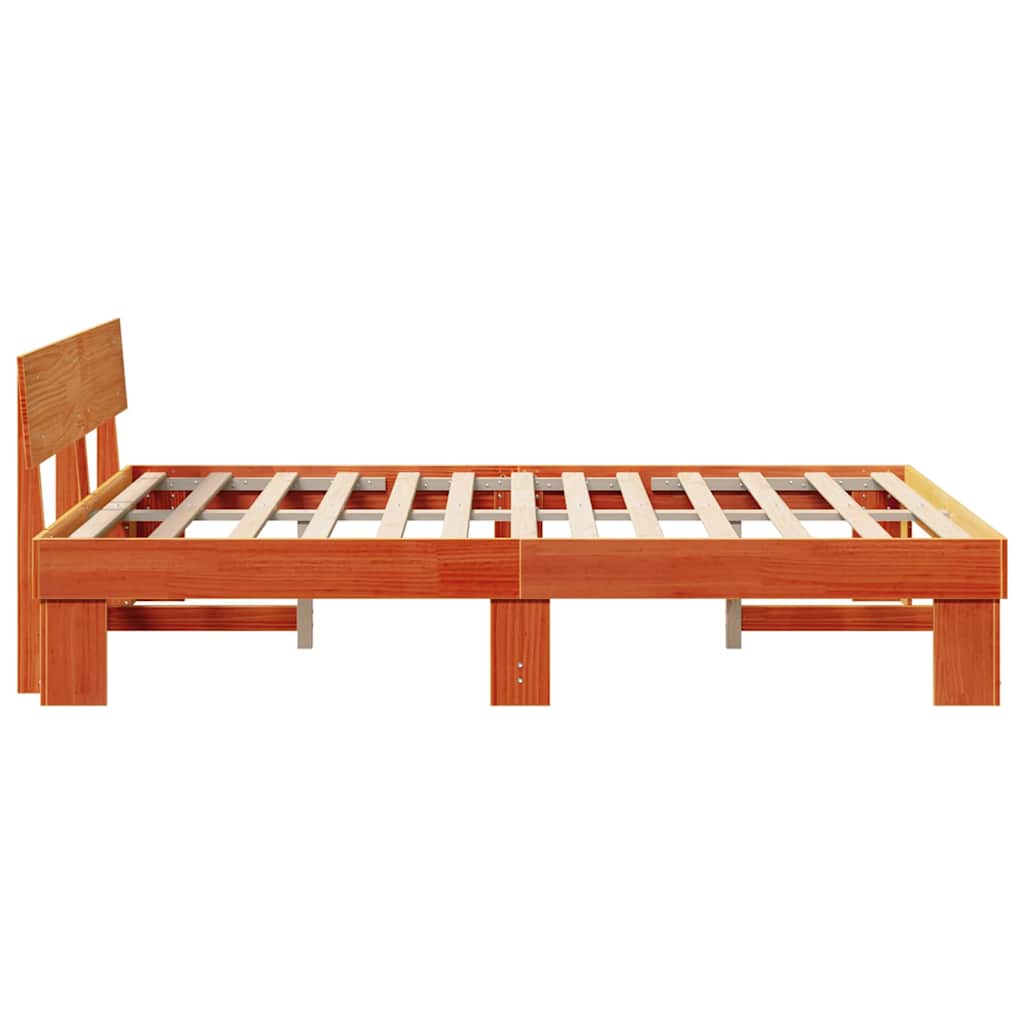 Bedframe Wasbruin 140 x 200 cm Massief grenenhout is nu te koop bij PeponiXL, paradijselijk wonen!