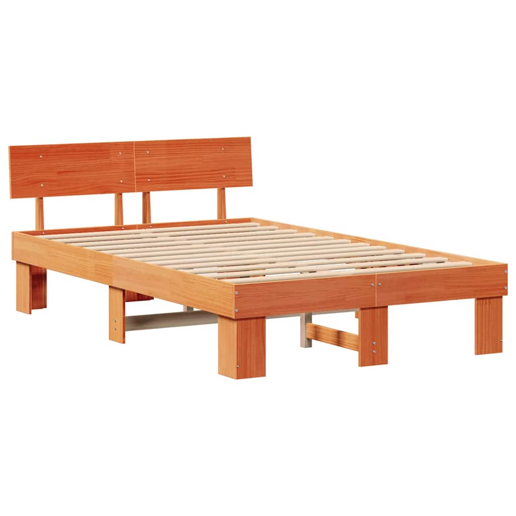 Bedframe Wasbruin 140 x 190 cm Massief grenenhout is nu te koop bij PeponiXL, paradijselijk wonen!