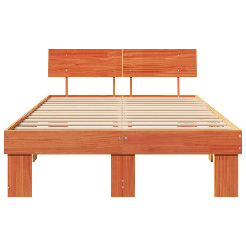 Bedframe Wasbruin 140 x 190 cm Massief grenenhout is nu te koop bij PeponiXL, paradijselijk wonen!