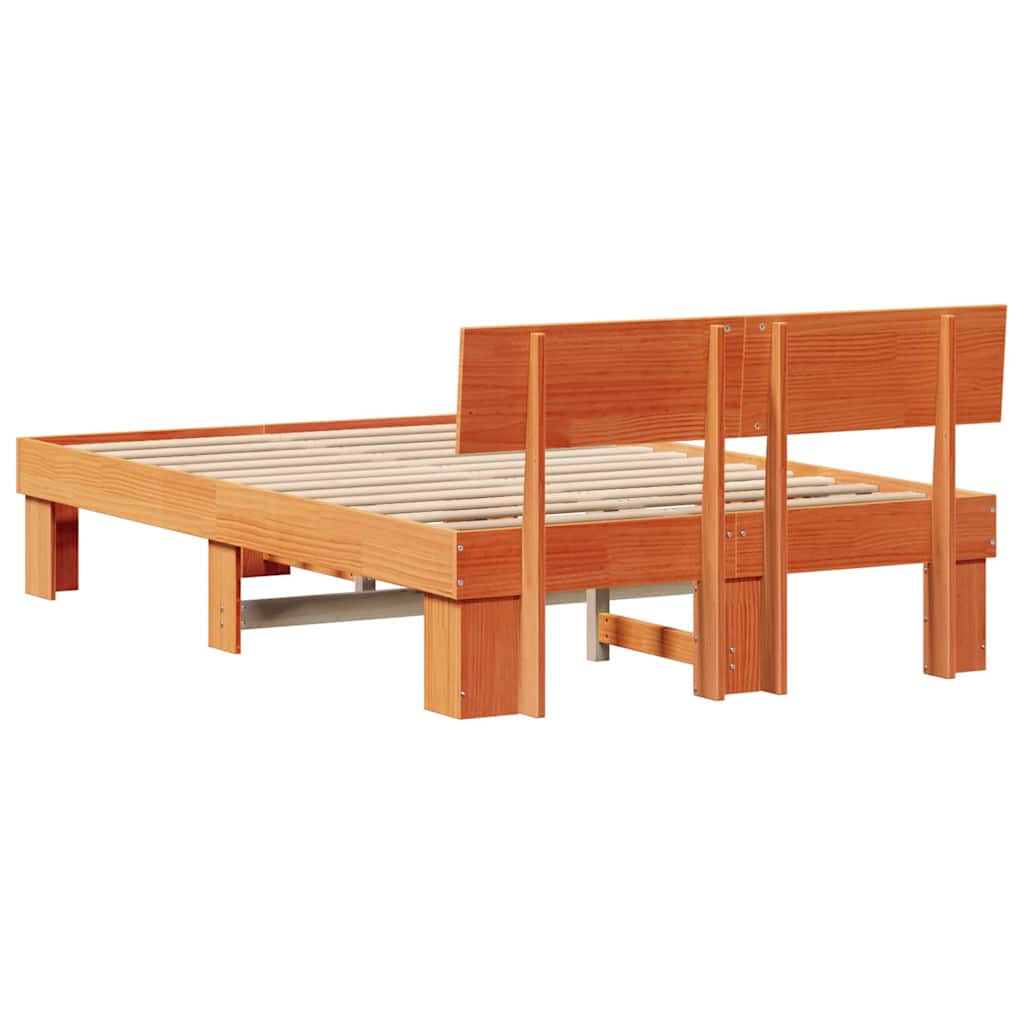 Bedframe Wasbruin 135 x 190 cm Massief grenenhout is nu te koop bij PeponiXL, paradijselijk wonen!