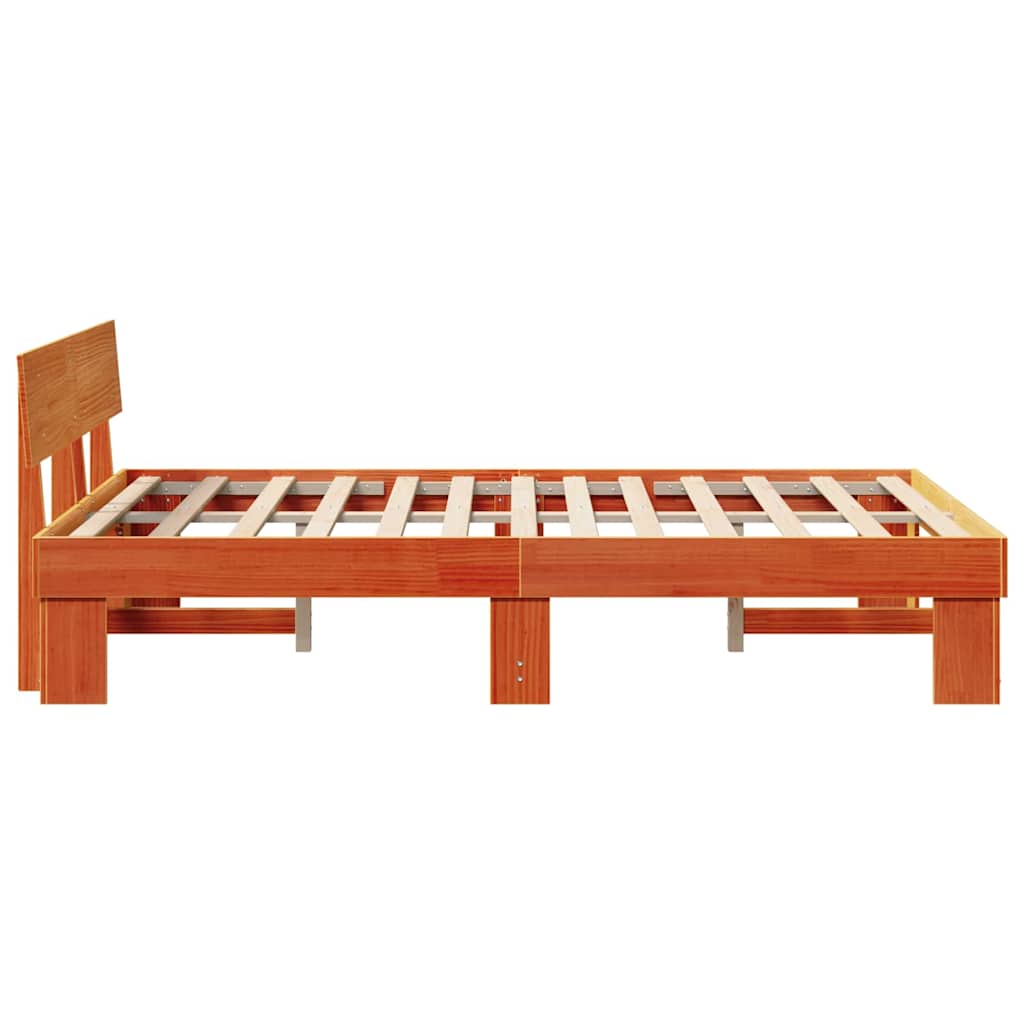 Bedframe Wasbruin 135 x 190 cm Massief grenenhout is nu te koop bij PeponiXL, paradijselijk wonen!
