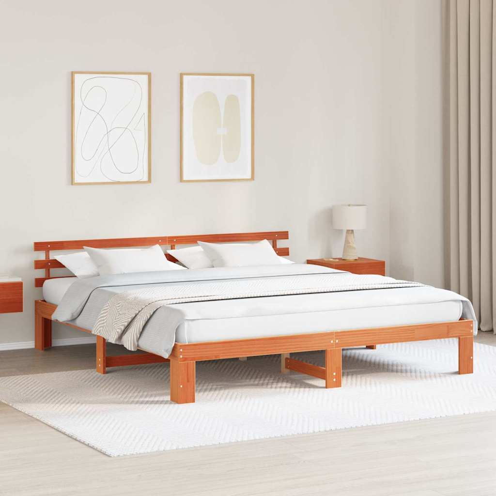 Bedframe Wasbruin 180 x 200 cm Massief grenenhout is nu te koop bij PeponiXL, paradijselijk wonen!