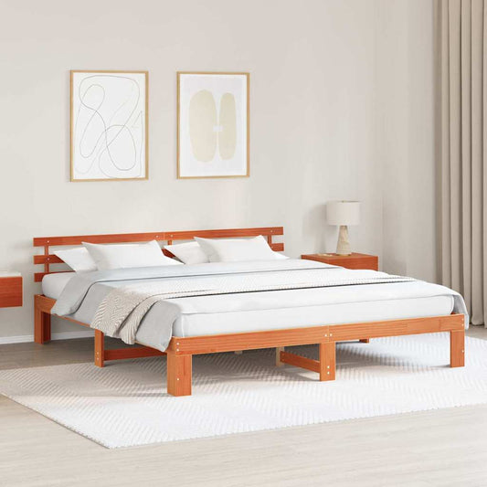 Bedframe Wasbruin 180 x 200 cm Massief grenenhout is nu te koop bij PeponiXL, paradijselijk wonen!