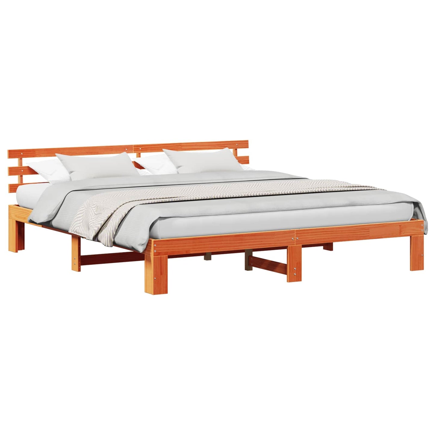 Bedframe Wasbruin 180 x 200 cm Massief grenenhout is nu te koop bij PeponiXL, paradijselijk wonen!