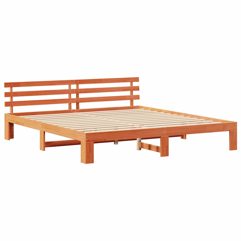Bedframe Wasbruin 180 x 200 cm Massief grenenhout is nu te koop bij PeponiXL, paradijselijk wonen!